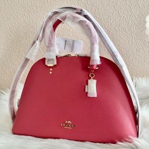 Coach Katy Satchel Bag COLOR:Gold/Watermelon